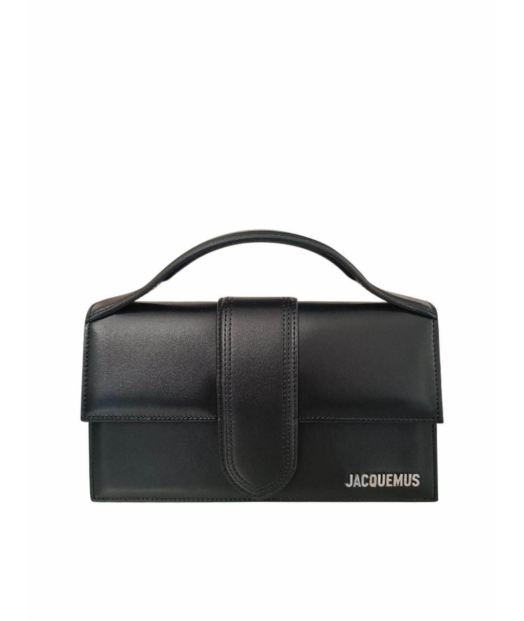 JACQUEMUS Черная кожаная сумка через плечо, фото 1
