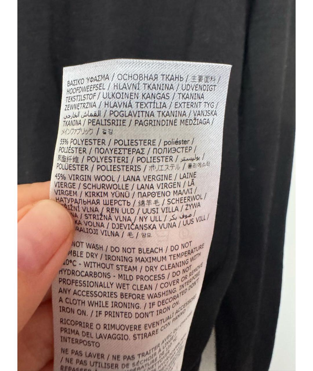 JIL SANDER Черная шерстяная водолазка, фото 4