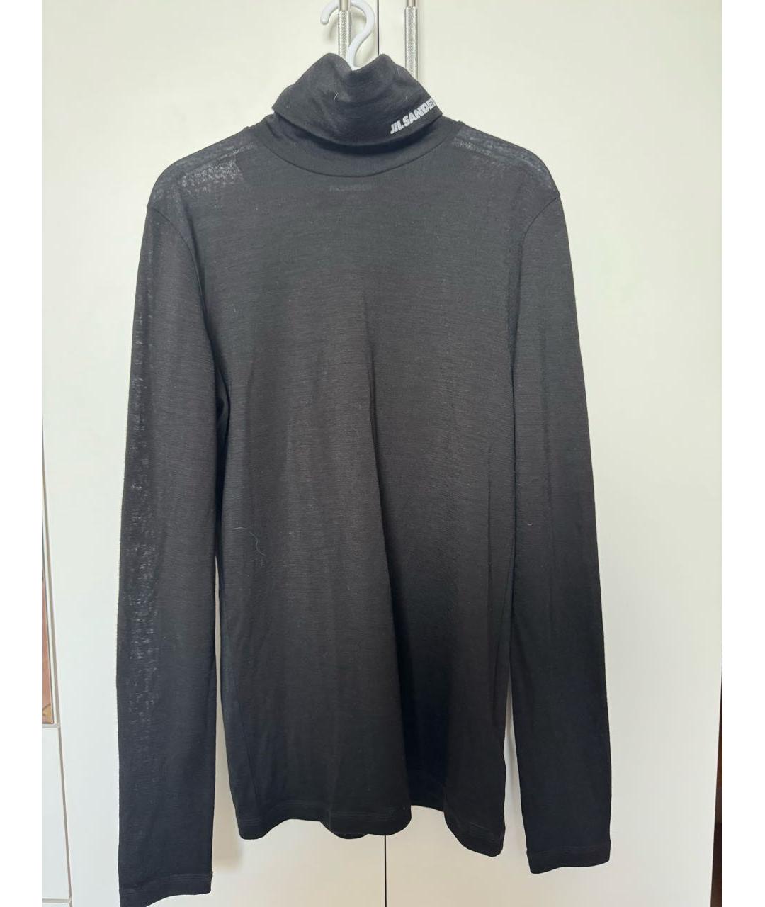 JIL SANDER Черная шерстяная водолазка, фото 5