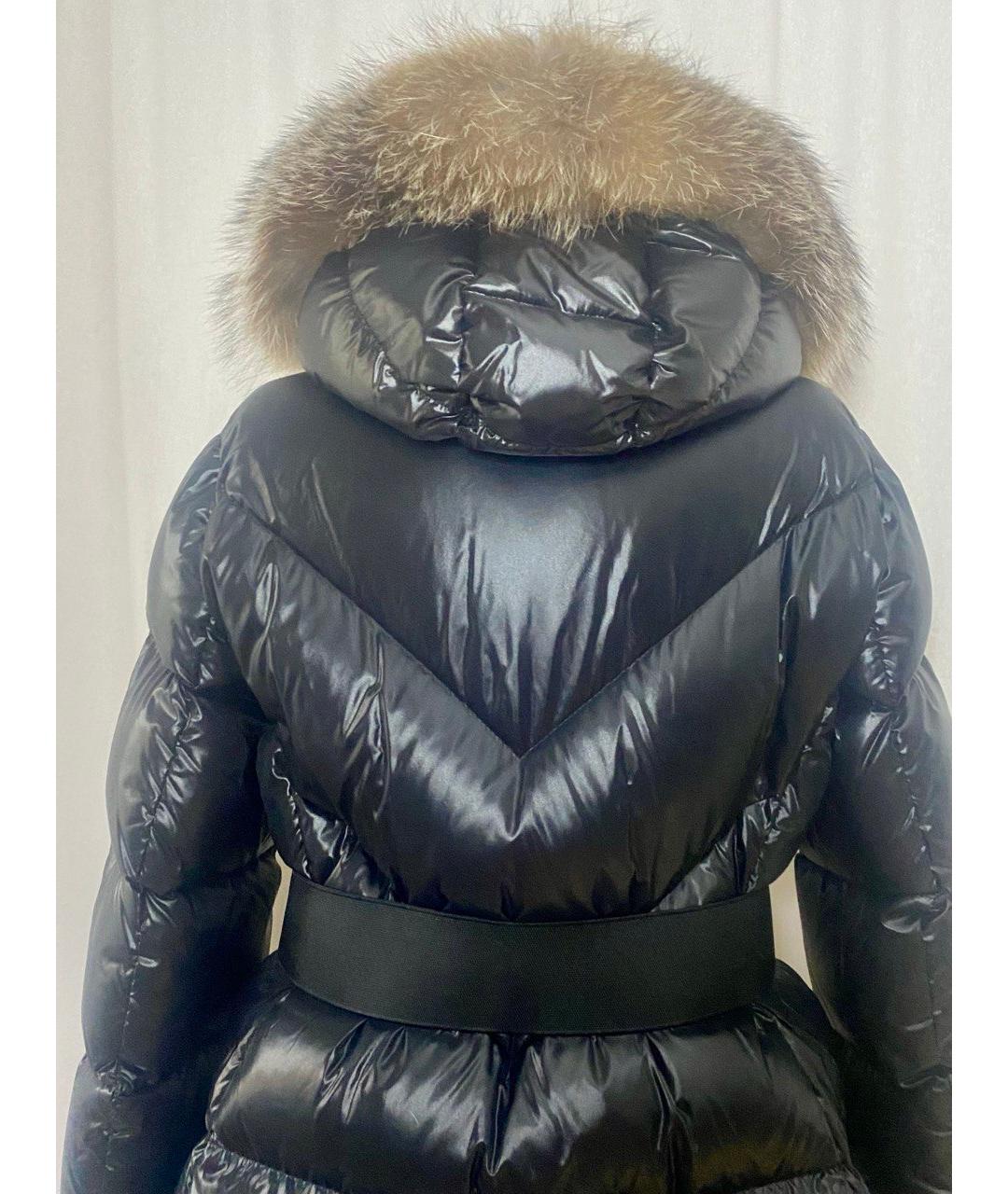 MONCLER Черный полиамидовый пуховик, фото 4