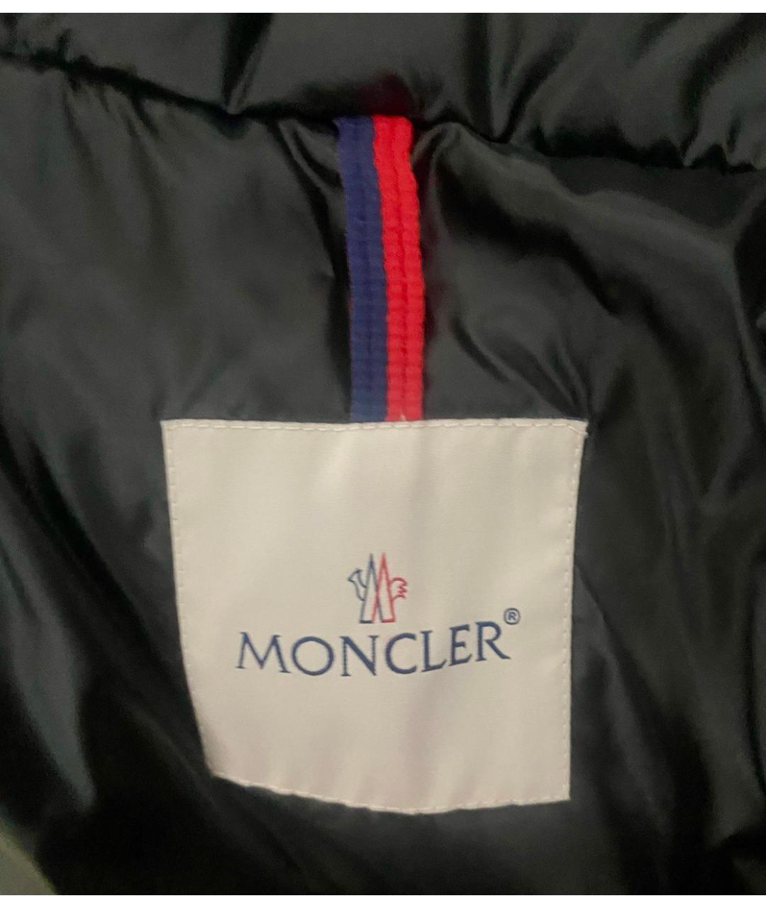 MONCLER Черный полиамидовый пуховик, фото 5