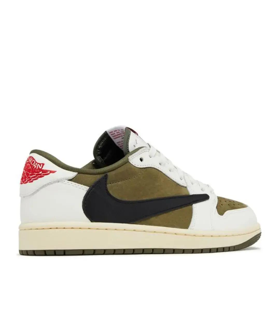 JORDAN Хаки кожаные кроссовки, фото 3