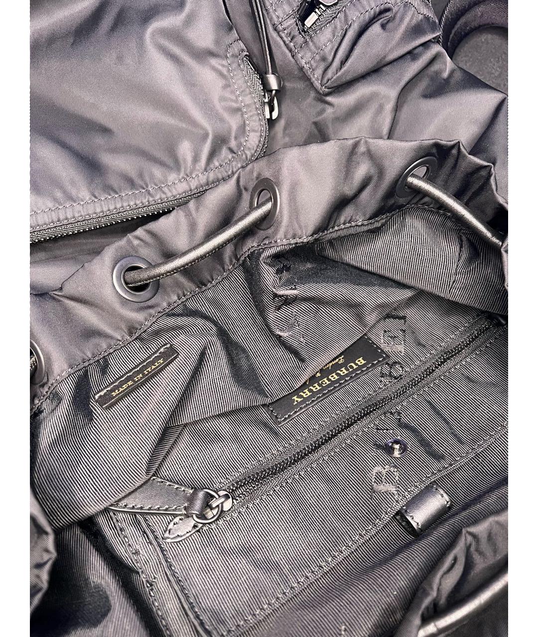 BURBERRY Черный синтетический рюкзак, фото 3