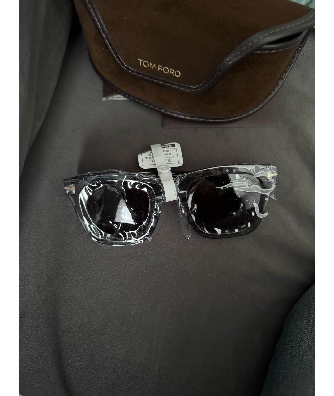 TOM FORD Антрацитовые пластиковые солнцезащитные очки, фото 2