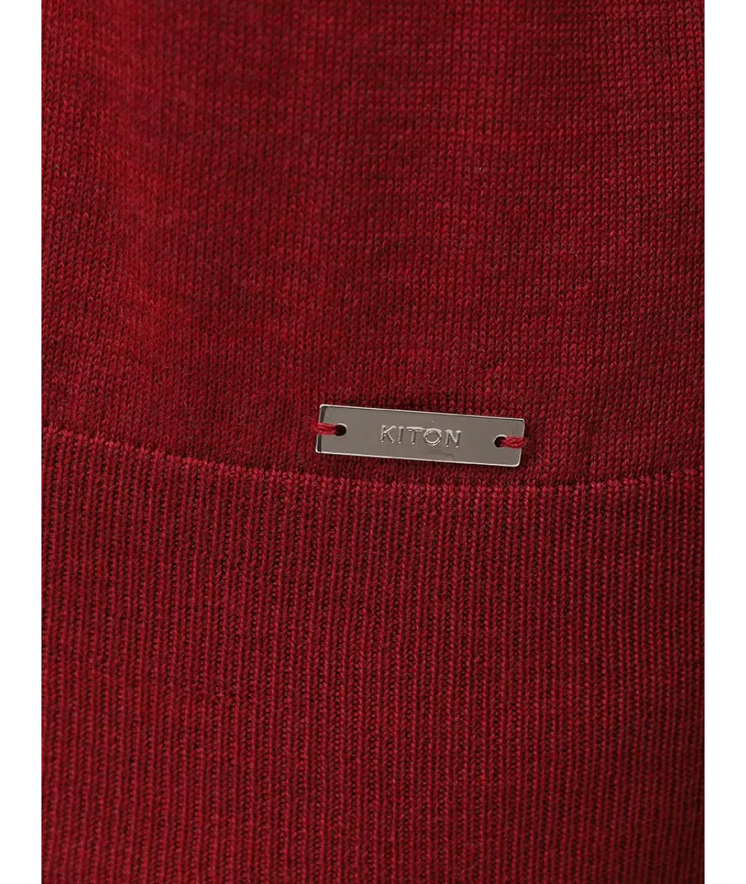 KITON Бордовая шерстяная водолазка, фото 6