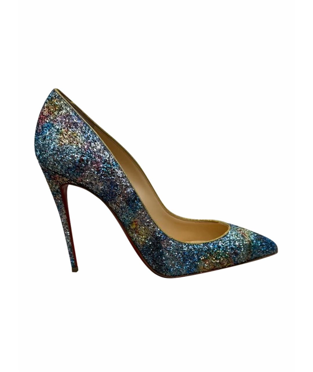 CHRISTIAN LOUBOUTIN Синие кожаные туфли, фото 1