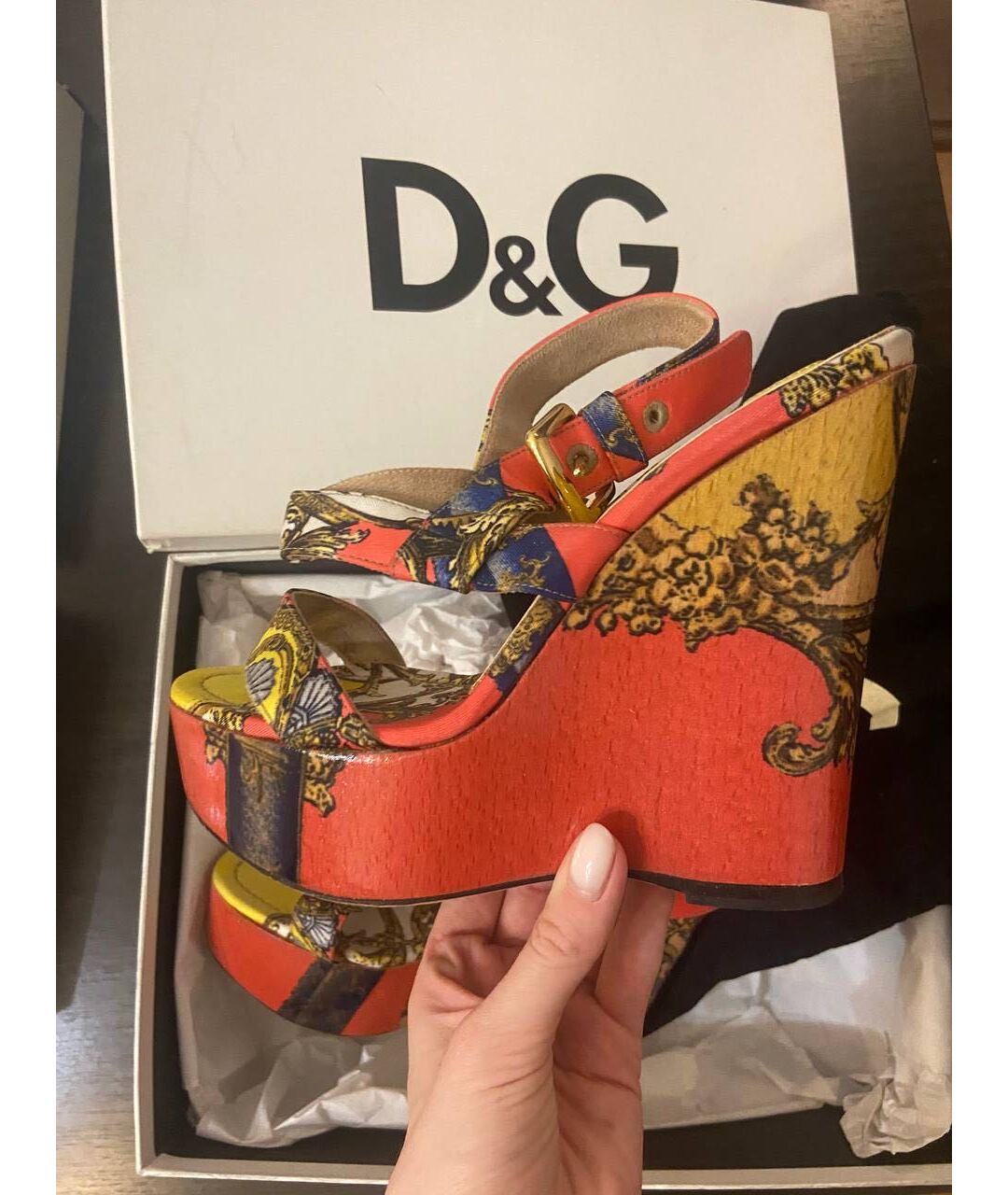 DOLCE&GABBANA Мульти босоножки из лакированной кожи, фото 4