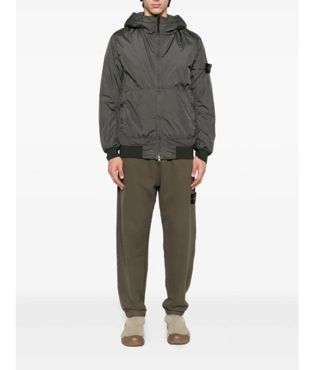 STONE ISLAND Антрацитовая полиамидовая куртка, фото 2