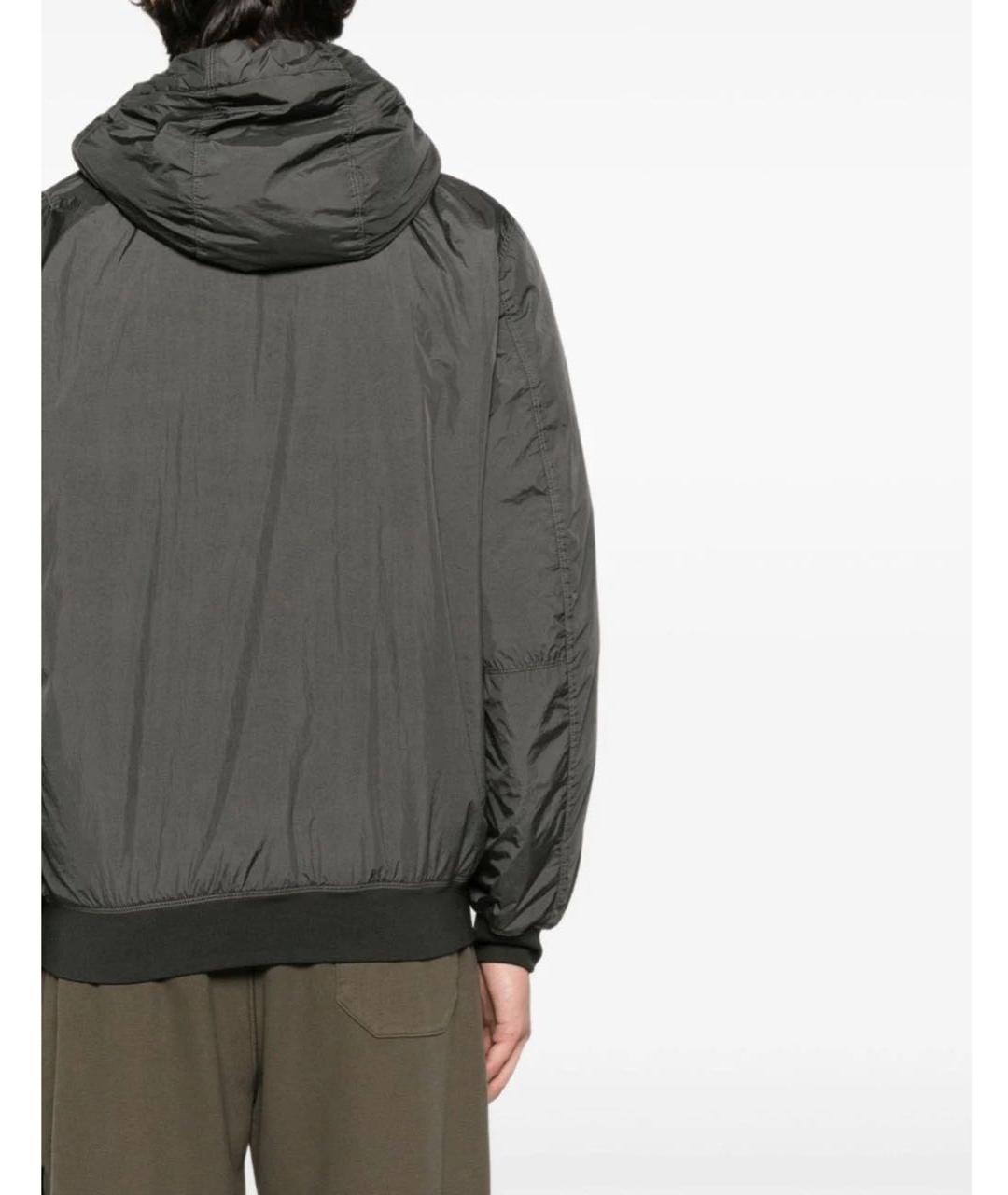 STONE ISLAND Антрацитовая полиамидовая куртка, фото 3