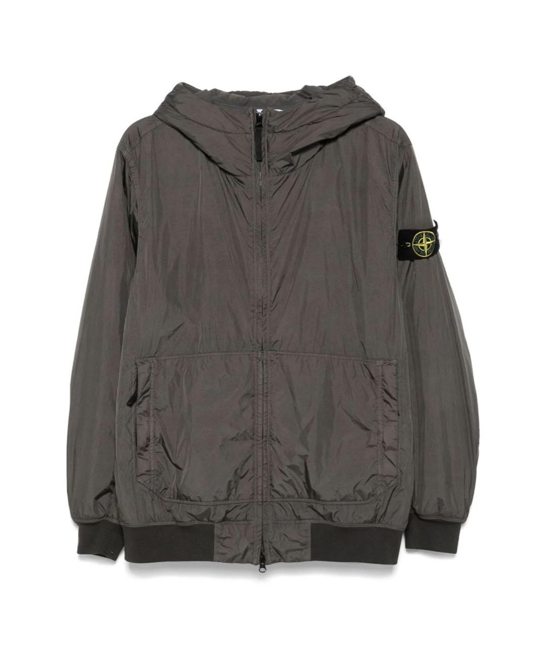 STONE ISLAND Антрацитовая полиамидовая куртка, фото 1