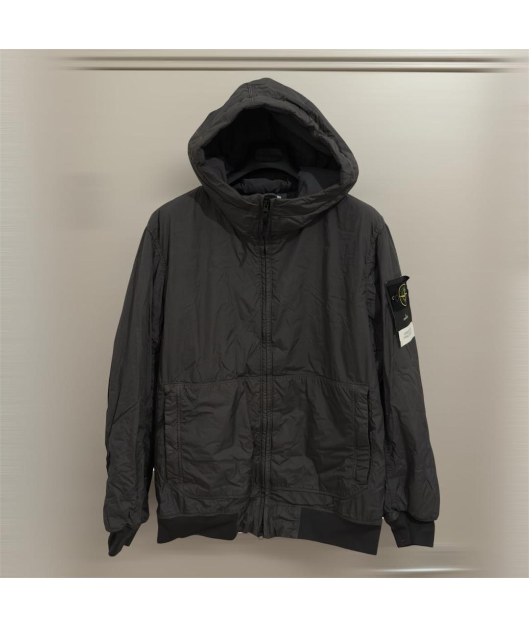 STONE ISLAND Антрацитовая полиамидовая куртка, фото 4