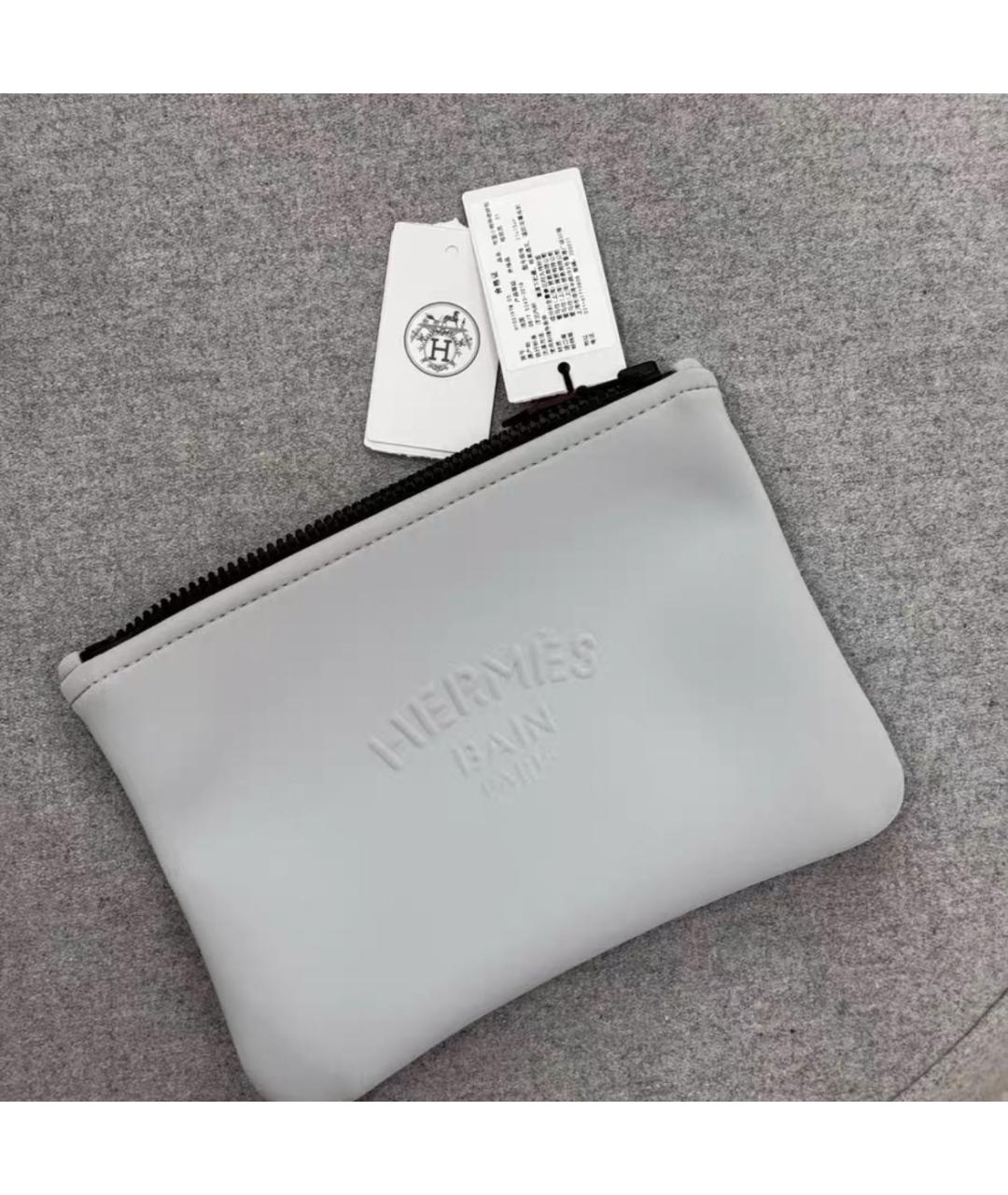 HERMES Серая косметичка, фото 3