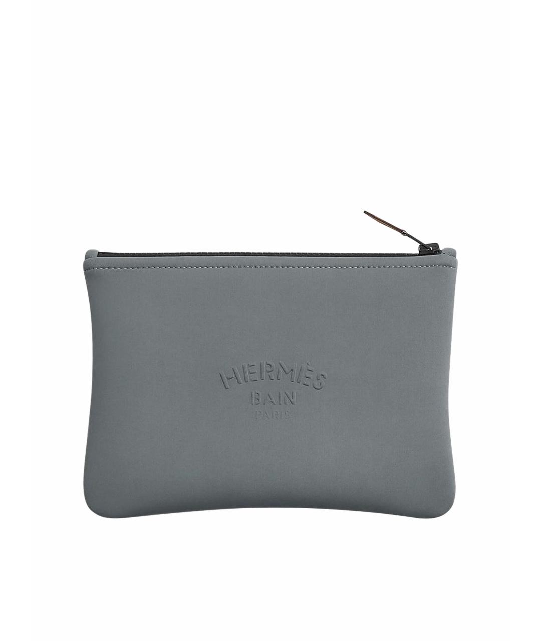 HERMES Серая косметичка, фото 1