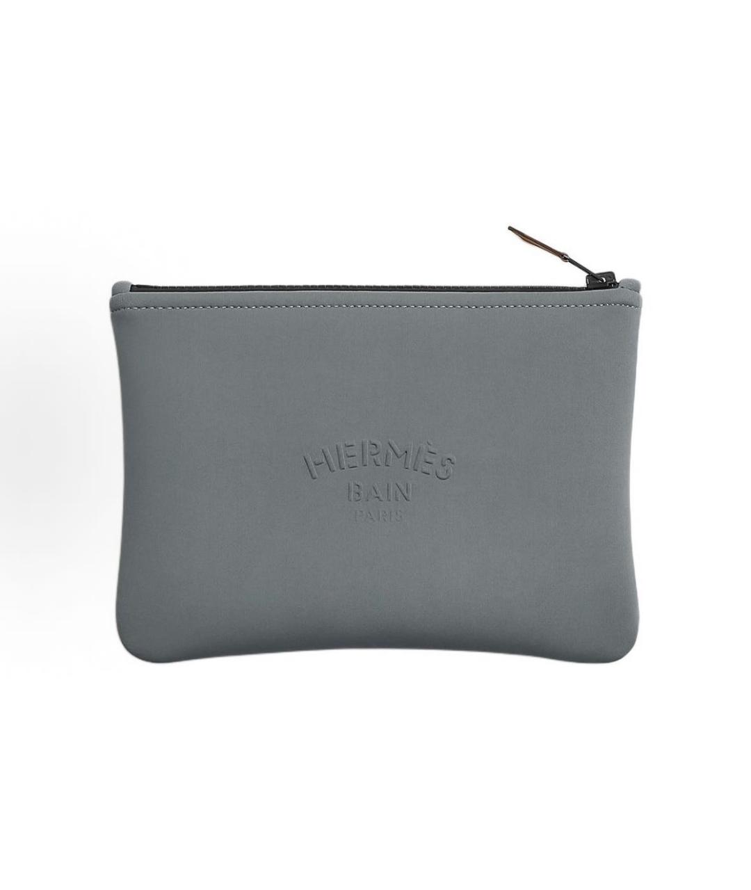 HERMES Серая косметичка, фото 5