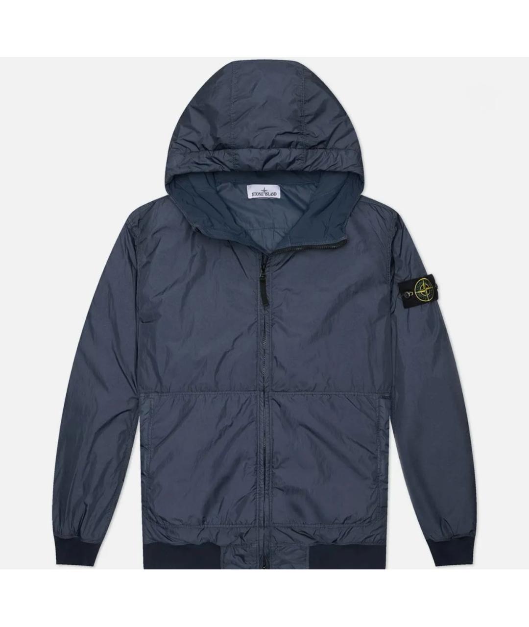 STONE ISLAND Темно-синяя полиамидовая куртка, фото 6
