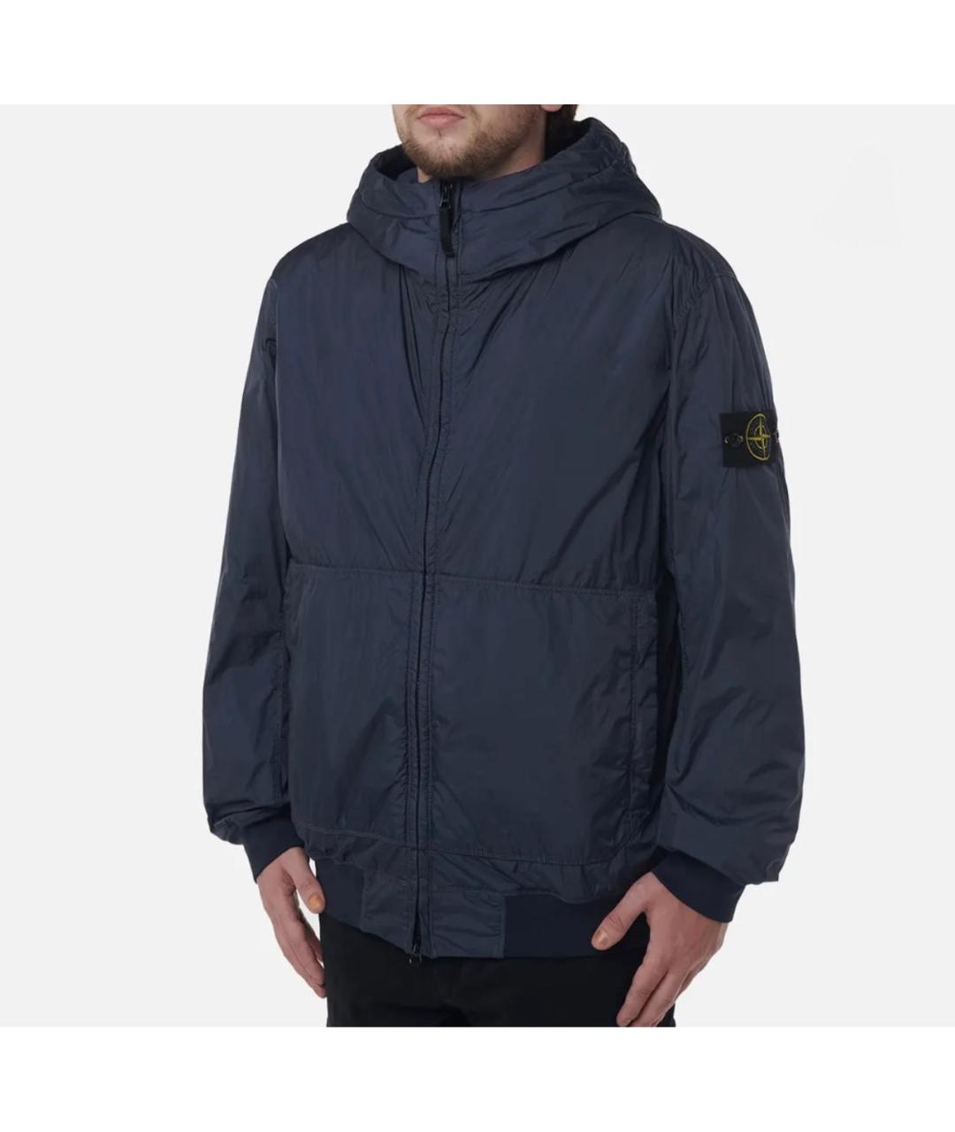 STONE ISLAND Темно-синяя полиамидовая куртка, фото 3