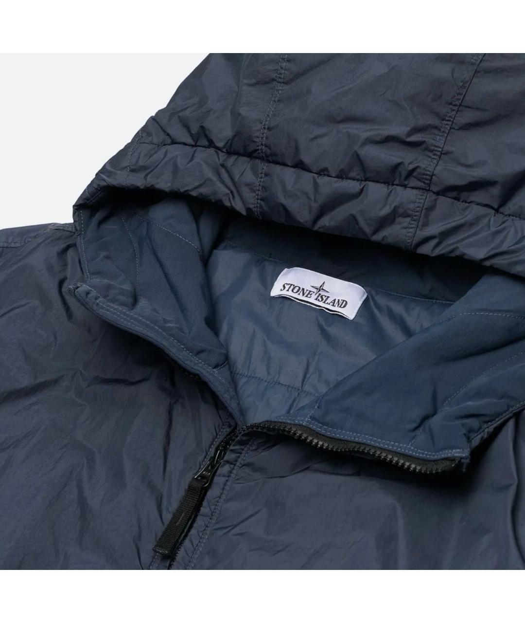 STONE ISLAND Темно-синяя полиамидовая куртка, фото 4