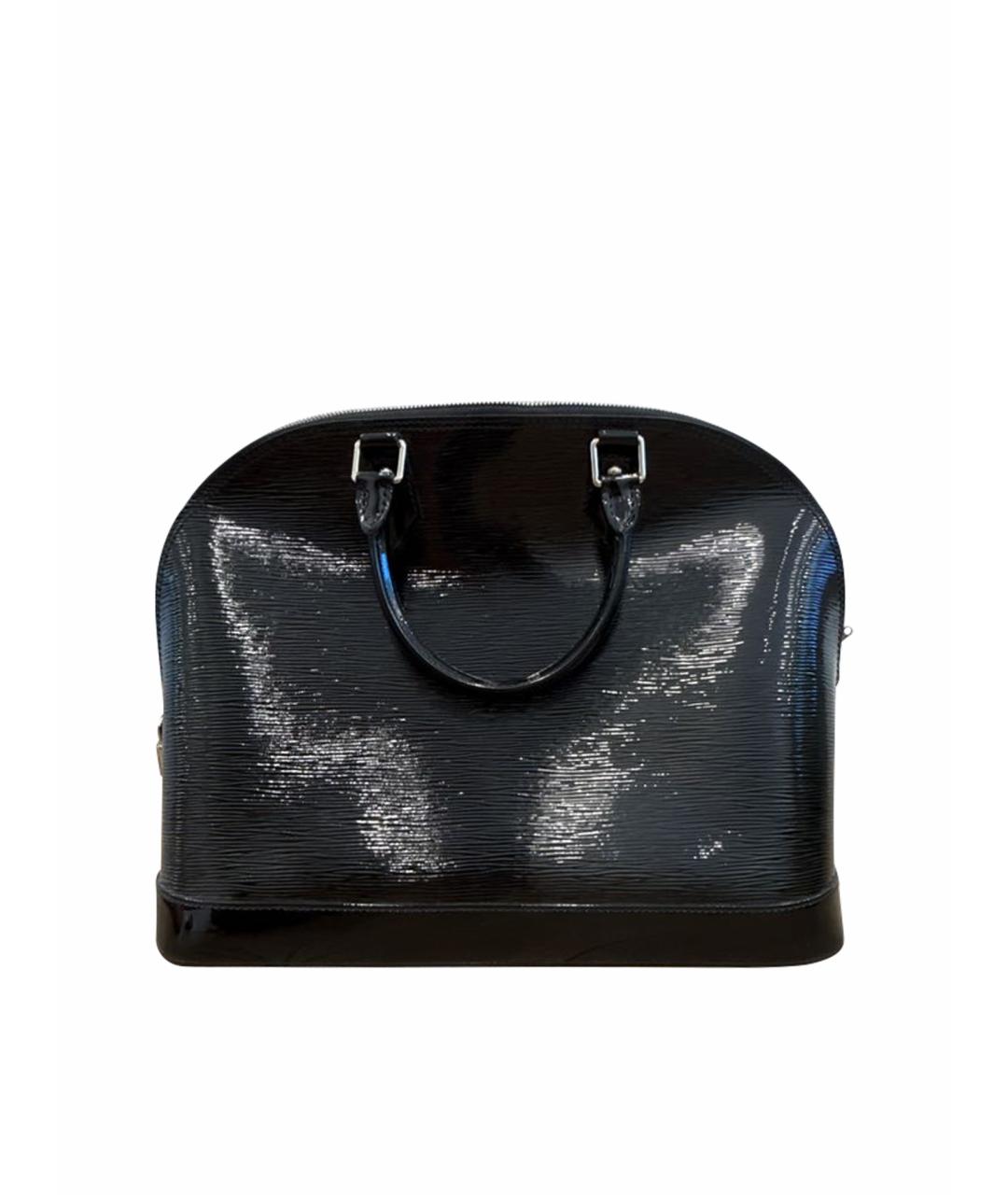 LOUIS VUITTON Черная сумка с короткими ручками из лакированной кожи, фото 1