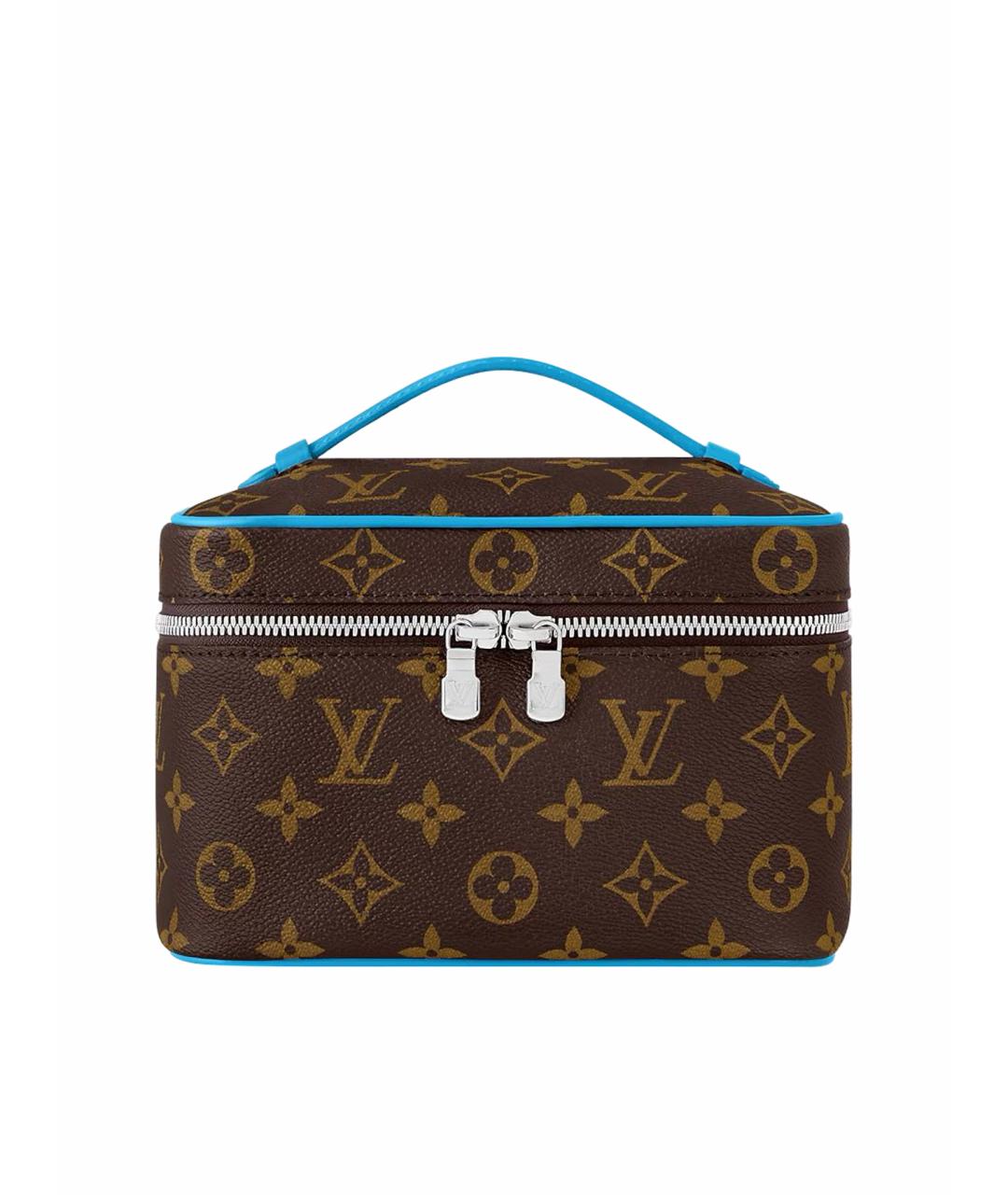 LOUIS VUITTON Коричневая кожаная косметичка, фото 1