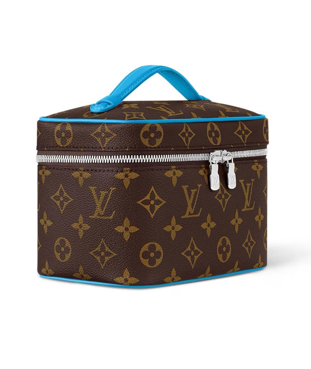 LOUIS VUITTON Коричневая кожаная косметичка, фото 2