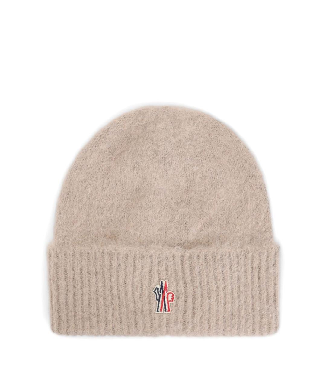 MONCLER GRENOBLE Бежевая шапка, фото 1