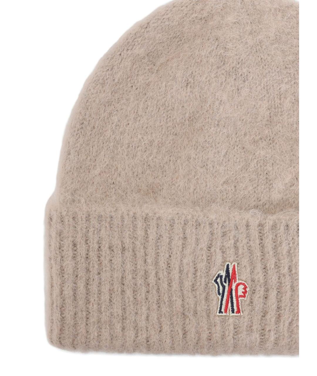 MONCLER GRENOBLE Бежевая шапка, фото 2