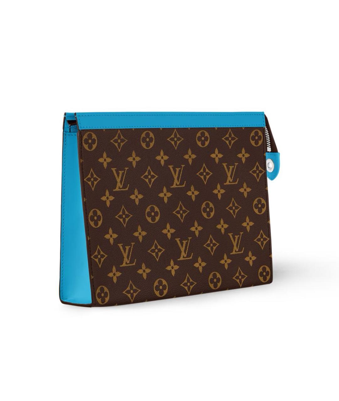 LOUIS VUITTON Коричневая кожаная косметичка, фото 2