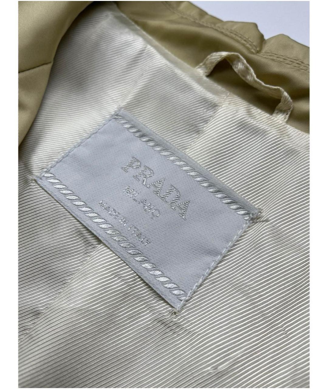 PRADA Бежевая синтетическая куртка, фото 4