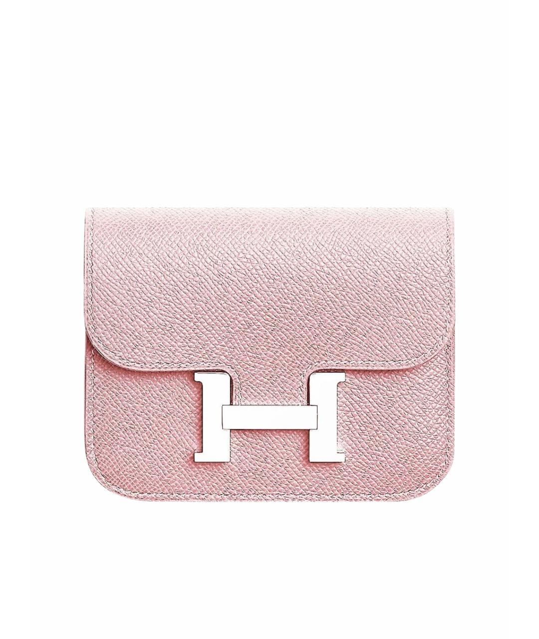 HERMES Розовый кошелек, фото 1