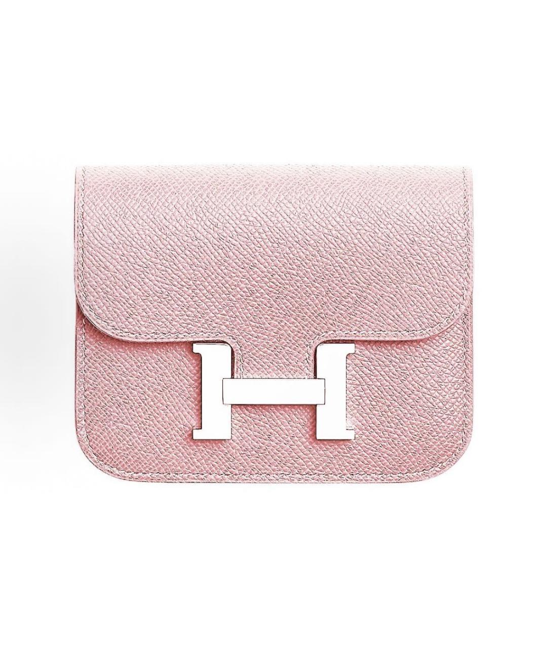 HERMES Розовый кошелек, фото 5
