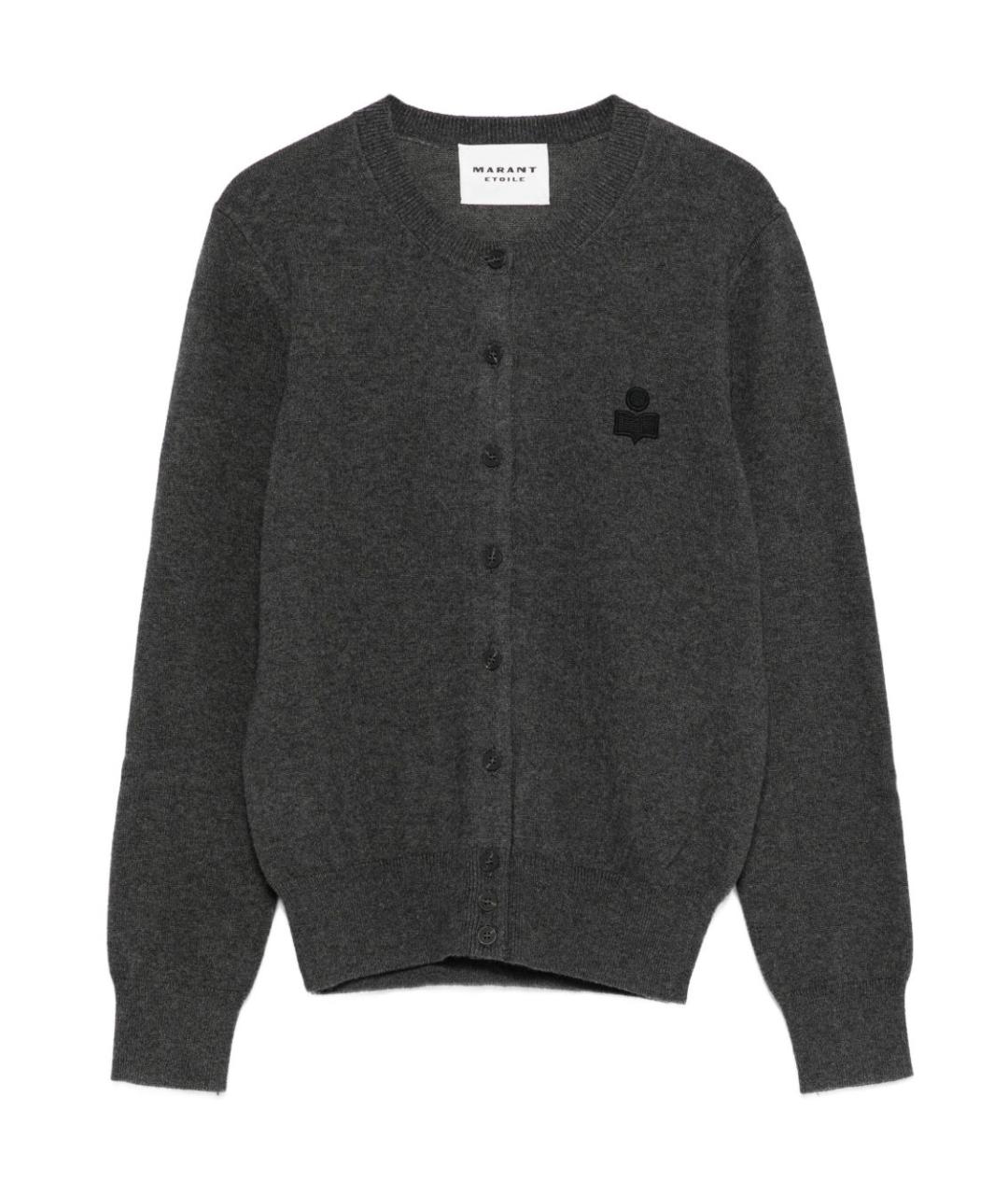 ISABEL MARANT ETOILE Антрацитовый шерстяной кардиган, фото 1