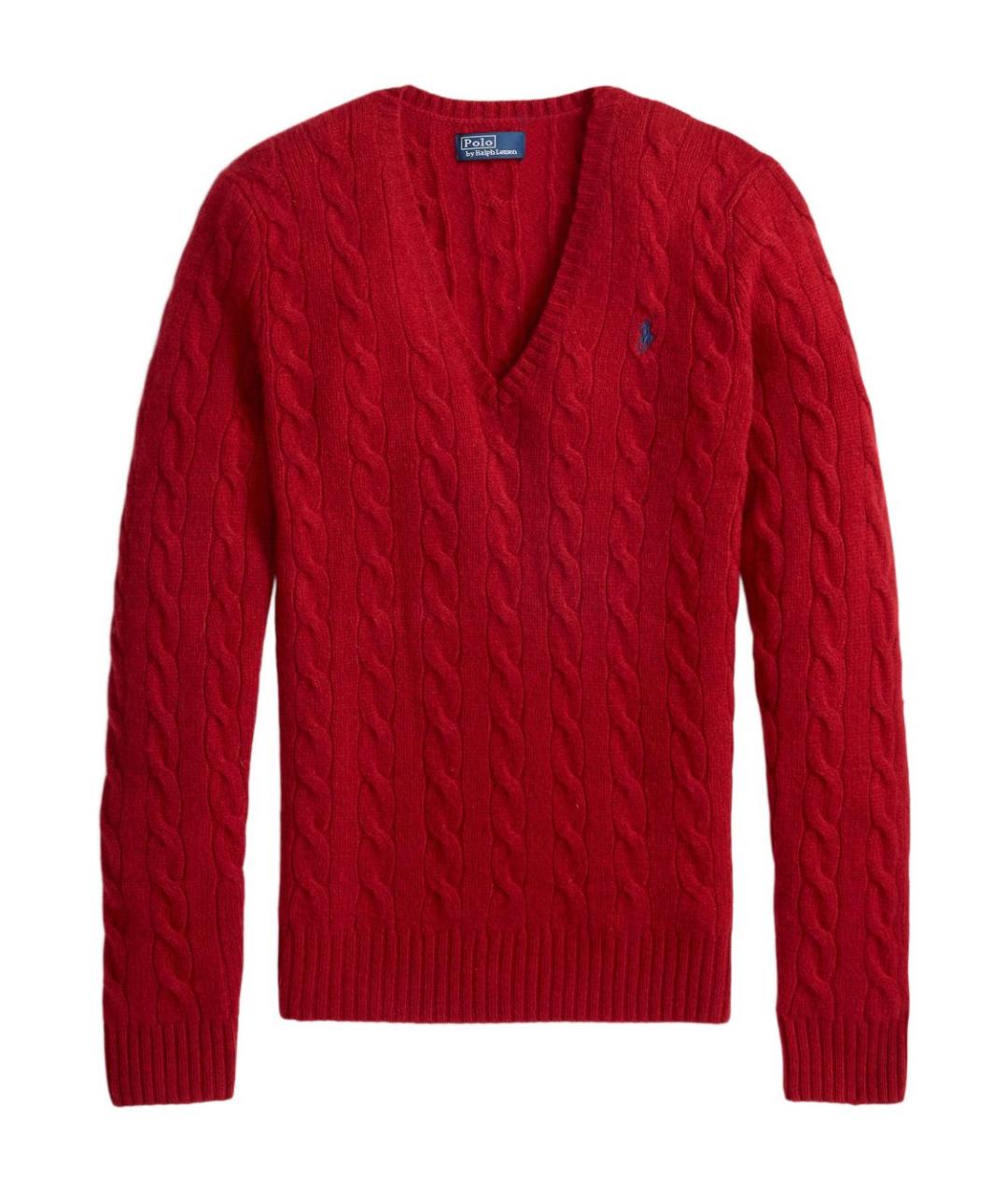 POLO RALPH LAUREN Красный шерстяной джемпер / свитер, фото 1