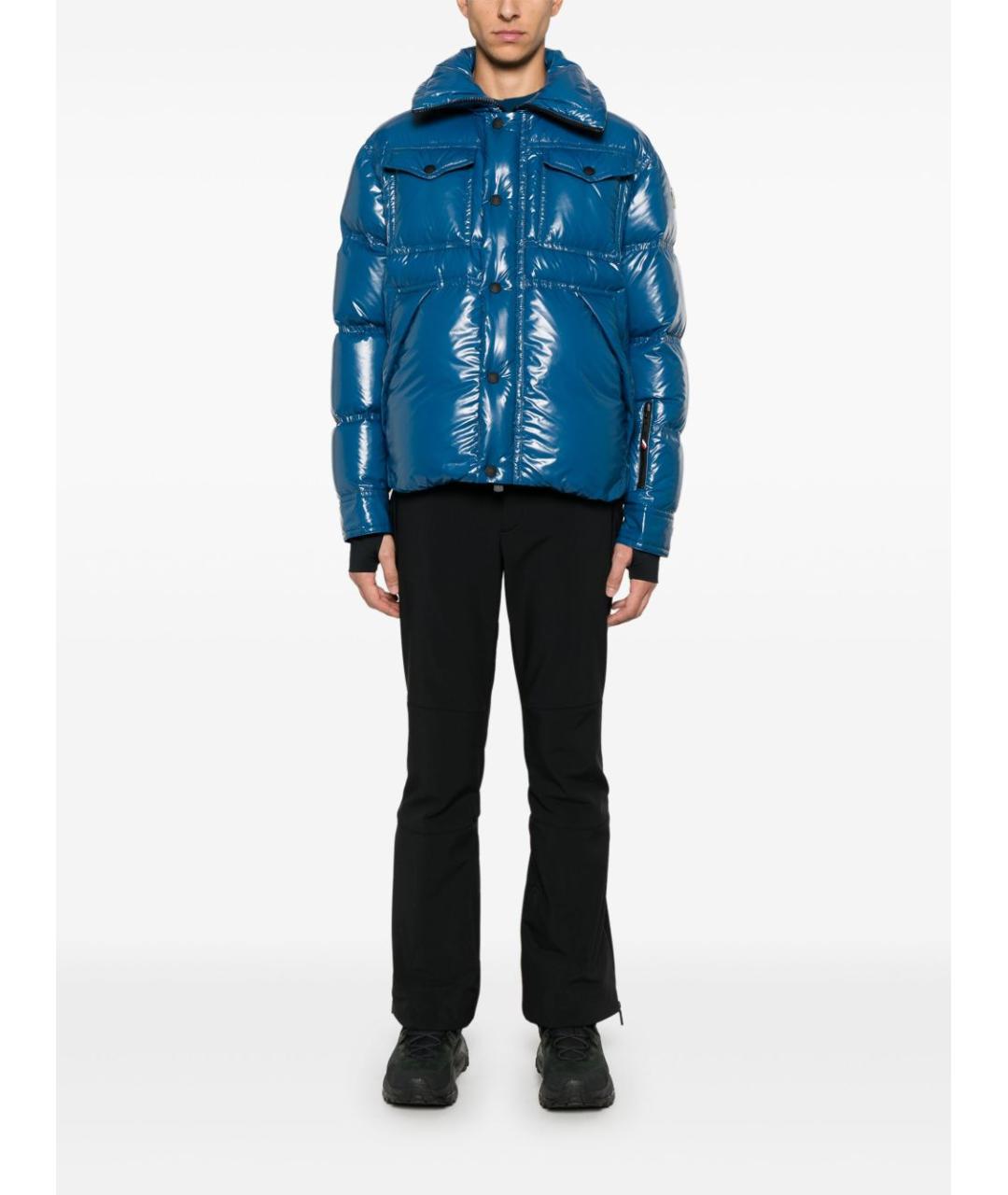 MONCLER GRENOBLE Черные полиэстеровые повседневные брюки, фото 4