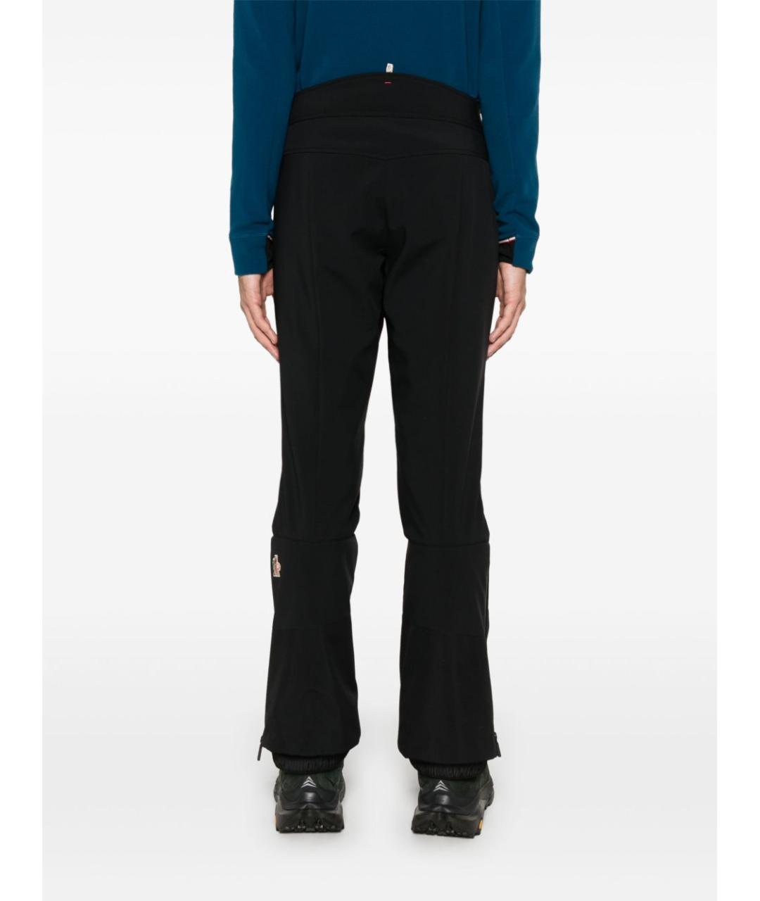 MONCLER GRENOBLE Черные полиэстеровые повседневные брюки, фото 5