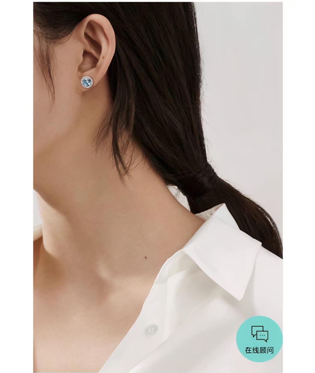 TIFFANY&CO Серебряные платиновые серьги, фото 4
