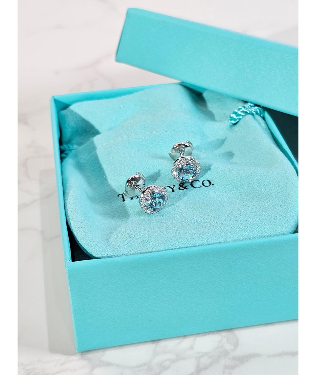 TIFFANY&CO Серебряные платиновые серьги, фото 2
