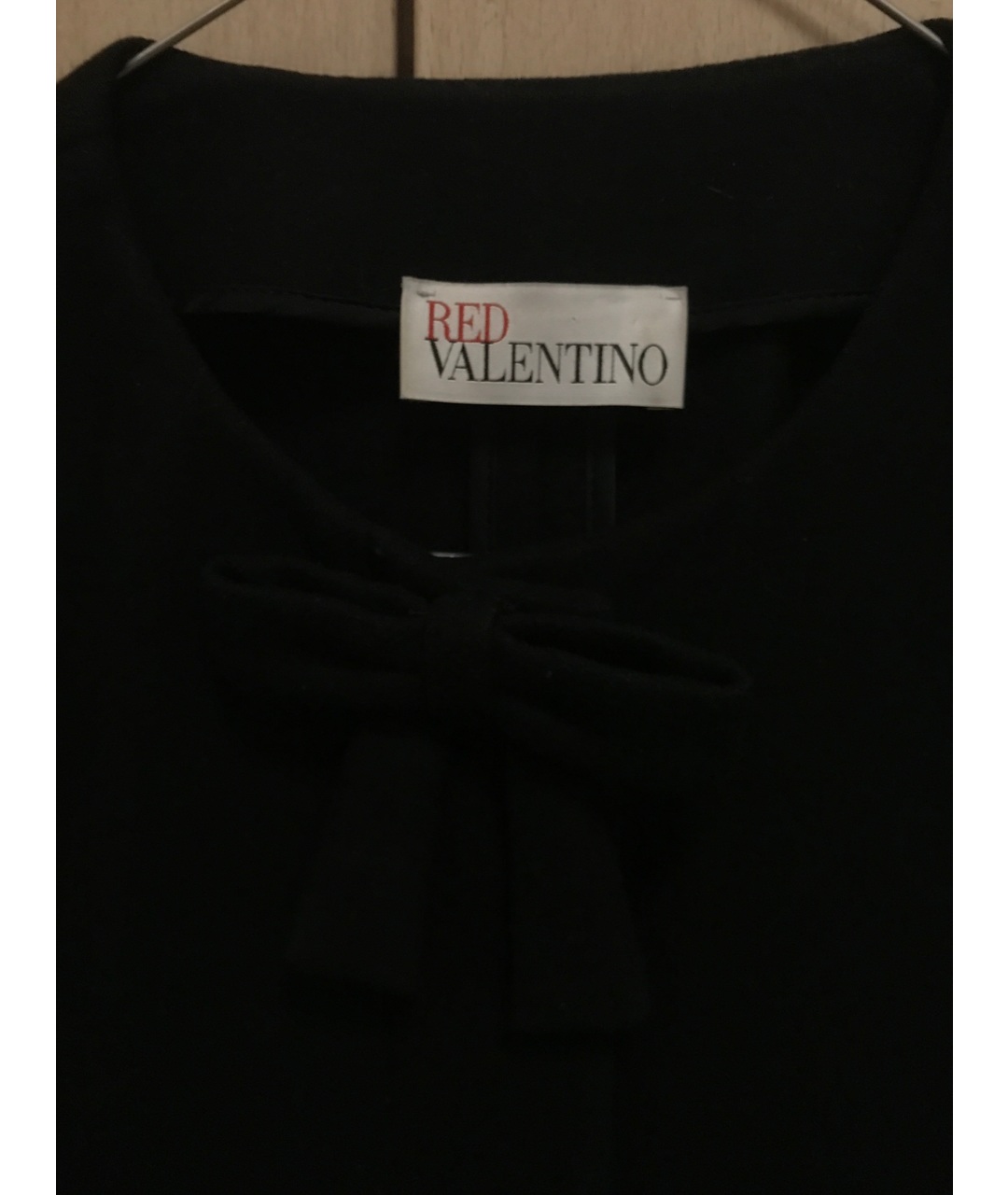 RED VALENTINO Черное шерстяное пальто, фото 3