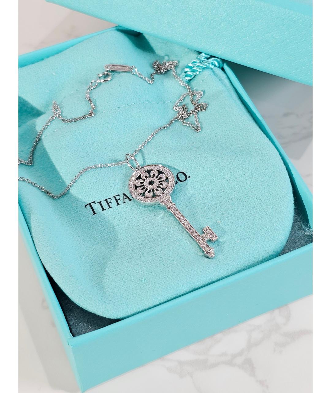 TIFFANY&CO Серебряное колье из белого золота, фото 2
