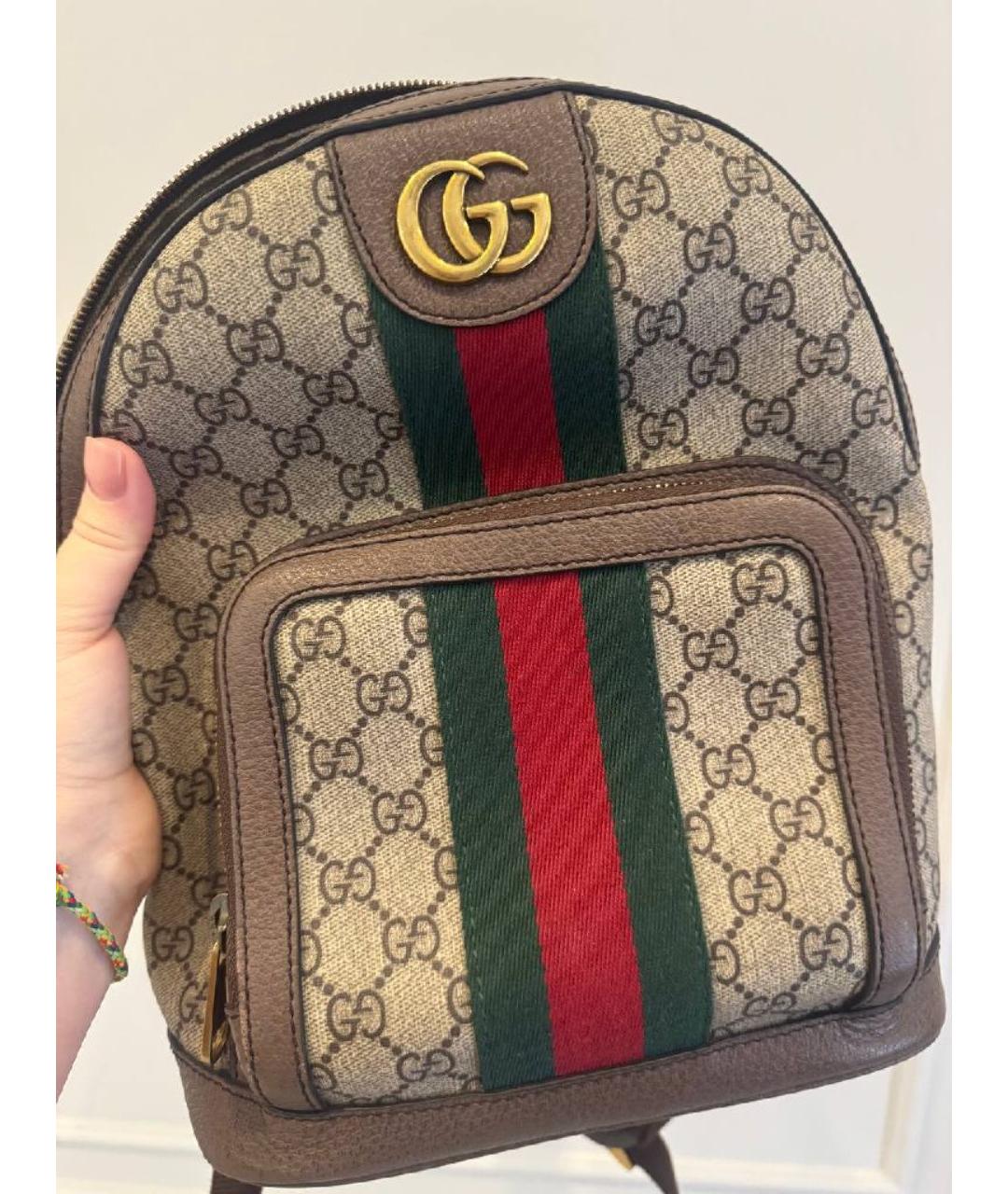 GUCCI Бежевый рюкзак, фото 3