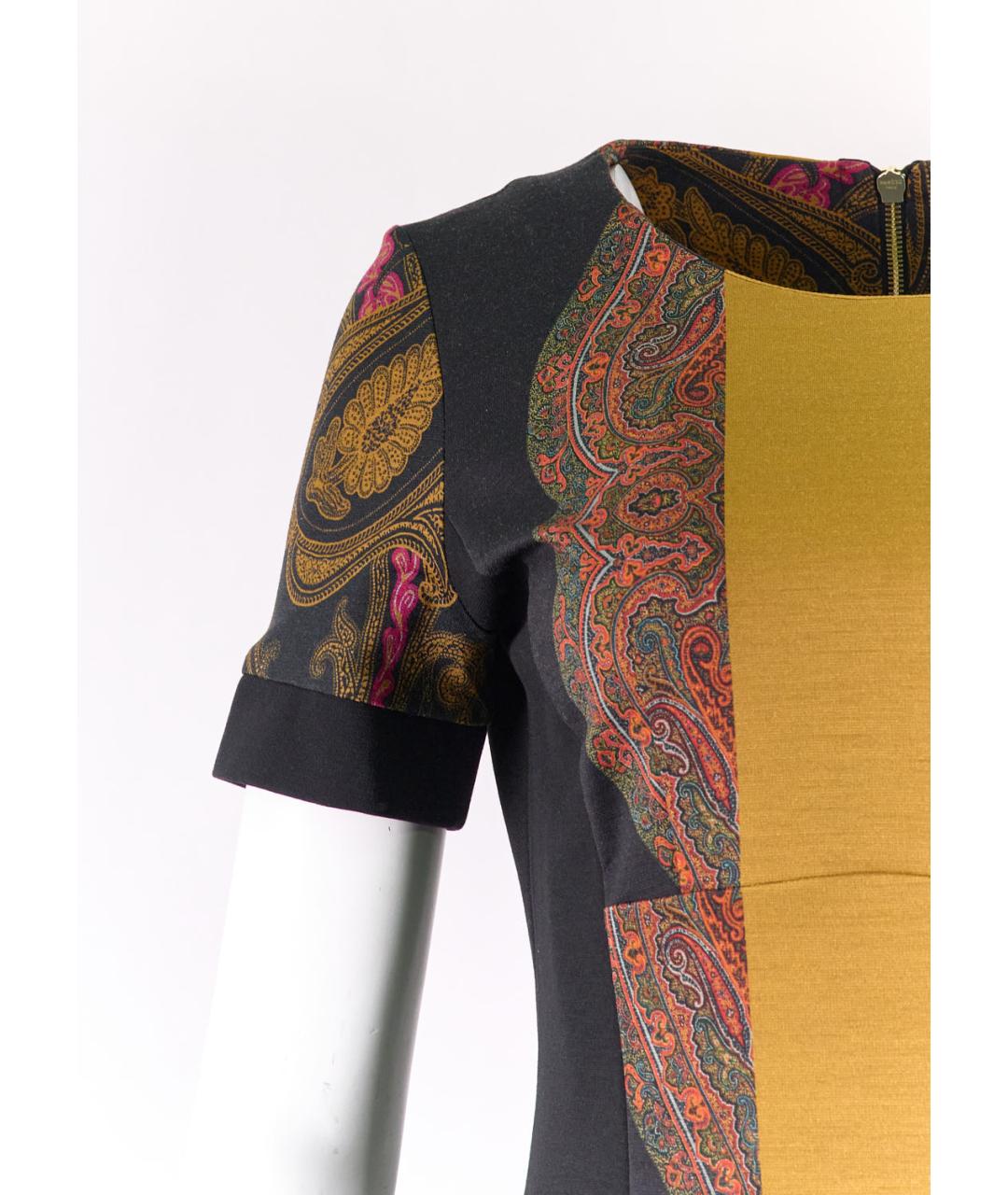ETRO Черное вискозное повседневное платье, фото 4