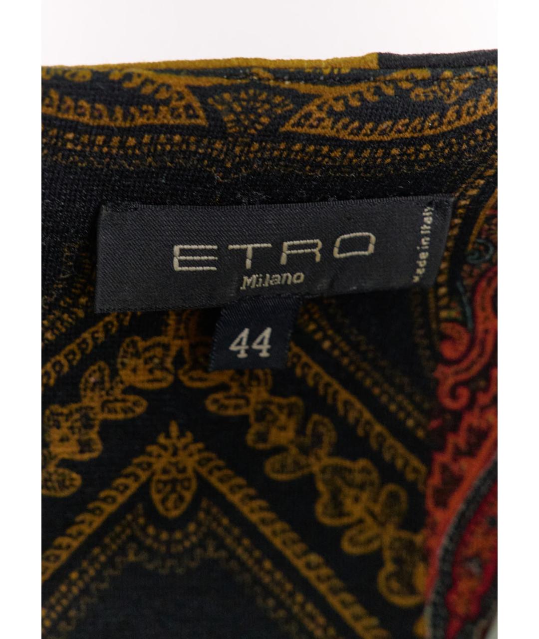 ETRO Черное вискозное повседневное платье, фото 5