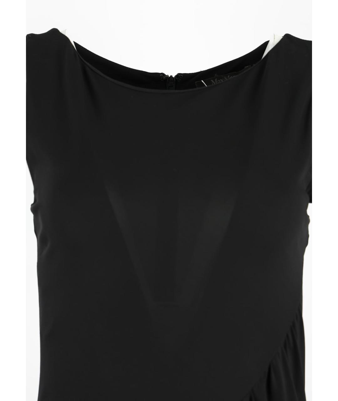 MAX MARA Черное вискозное коктейльное платье, фото 3