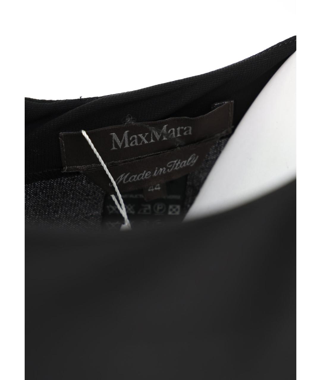 MAX MARA Черное вискозное коктейльное платье, фото 4