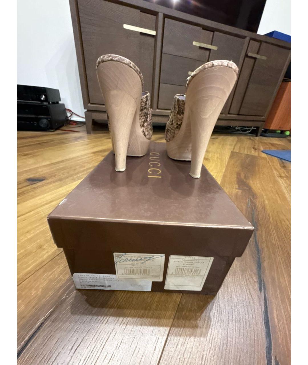 GUCCI Мульти мюли из экзотической кожи, фото 4