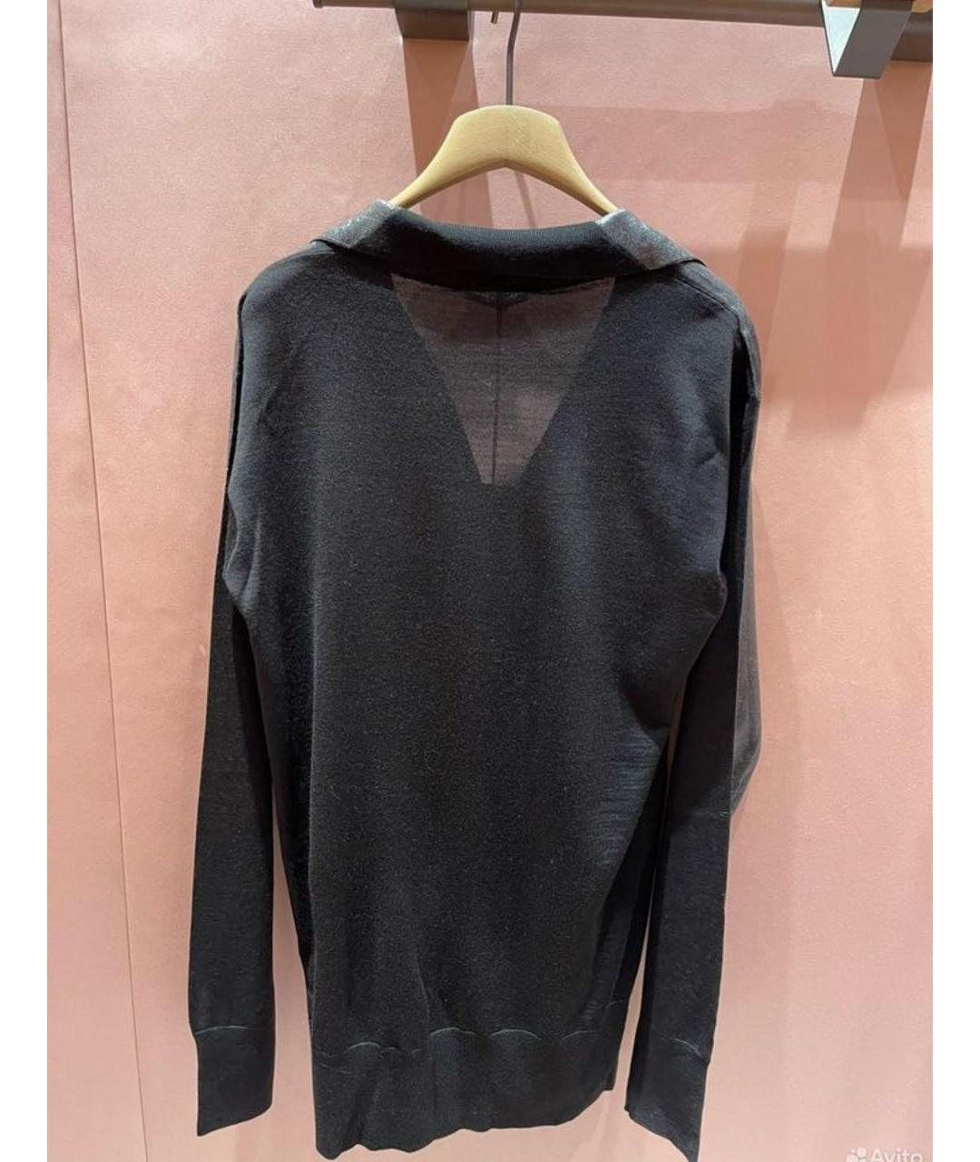 BOTTEGA VENETA Черный шерстяной джемпер / свитер, фото 2