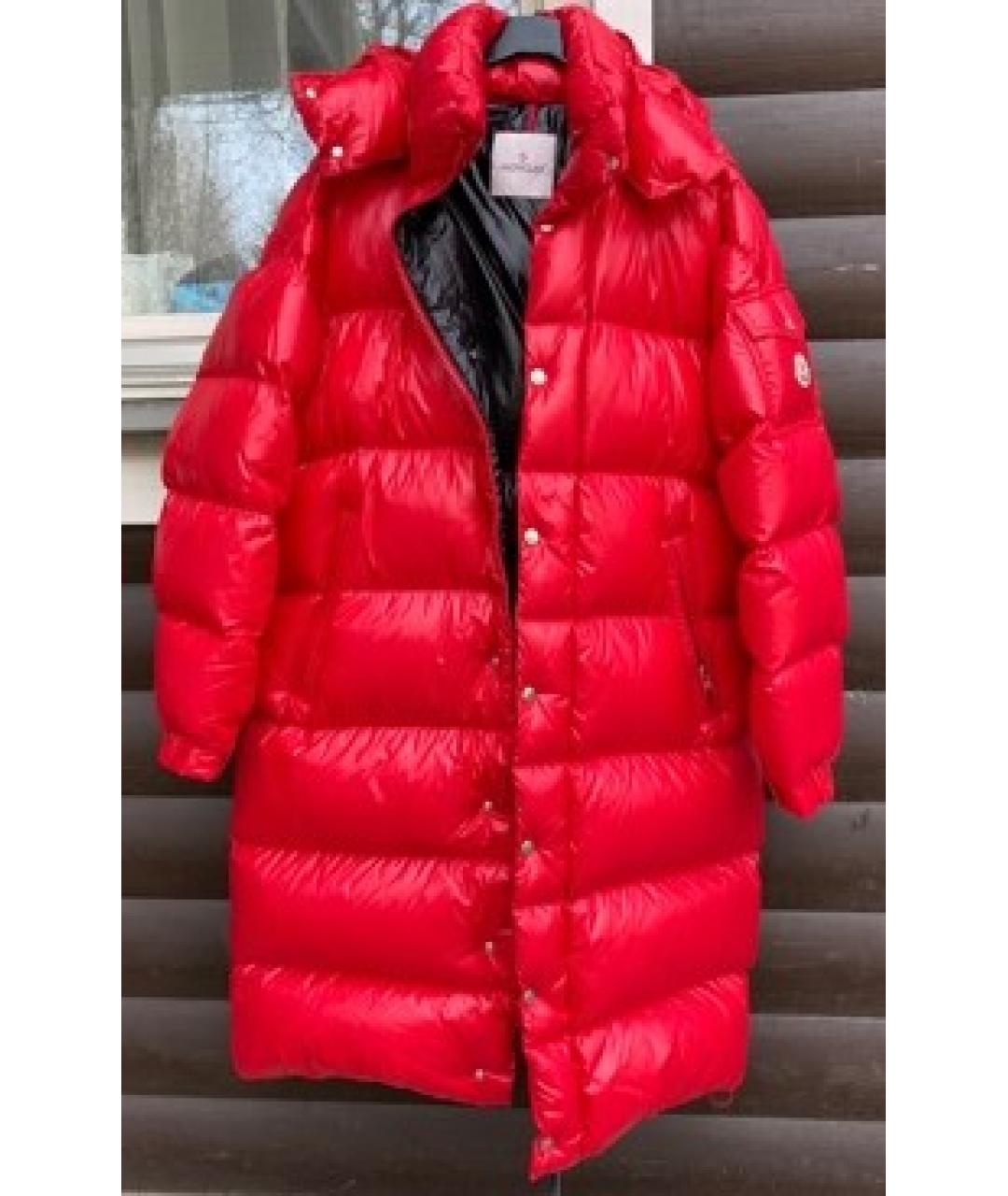 MONCLER Красный пуховик, фото 3