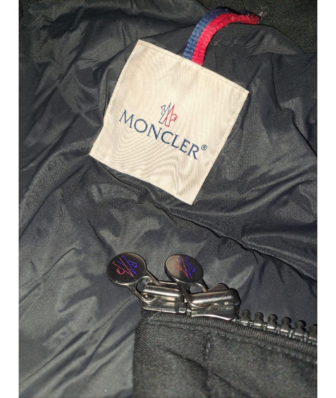 MONCLER Черный пуховик, фото 4
