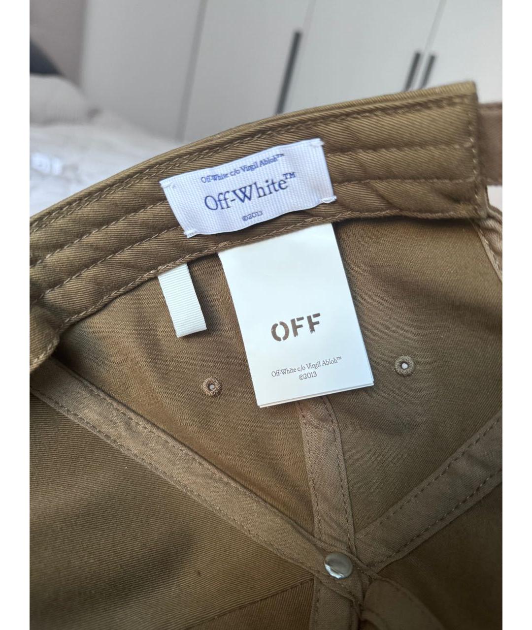OFF-WHITE Коричневая хлопковая кепка/бейсболка, фото 5
