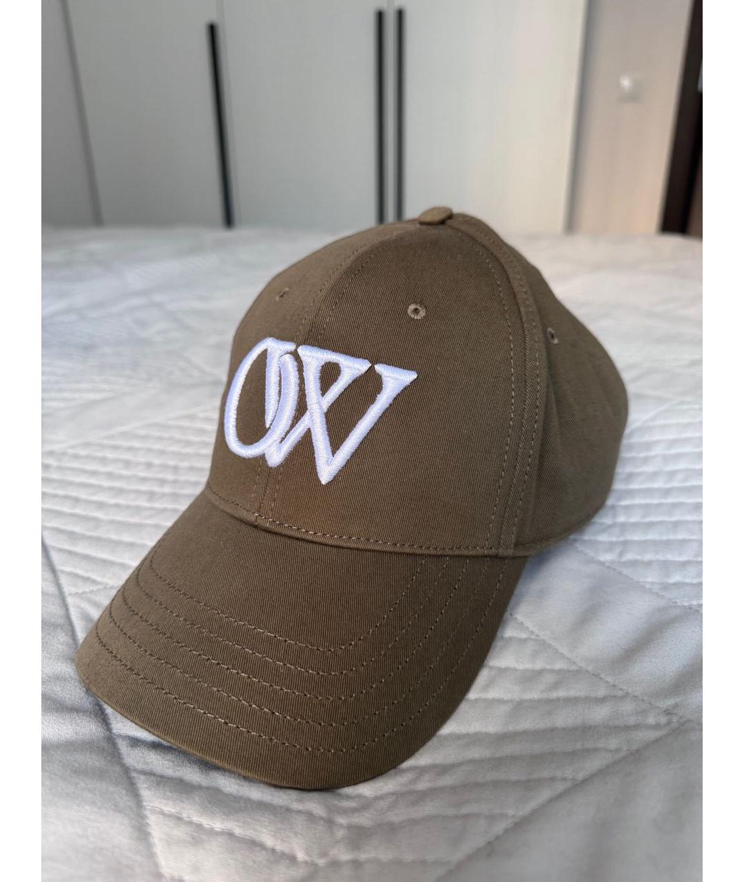 OFF-WHITE Коричневая хлопковая кепка/бейсболка, фото 7