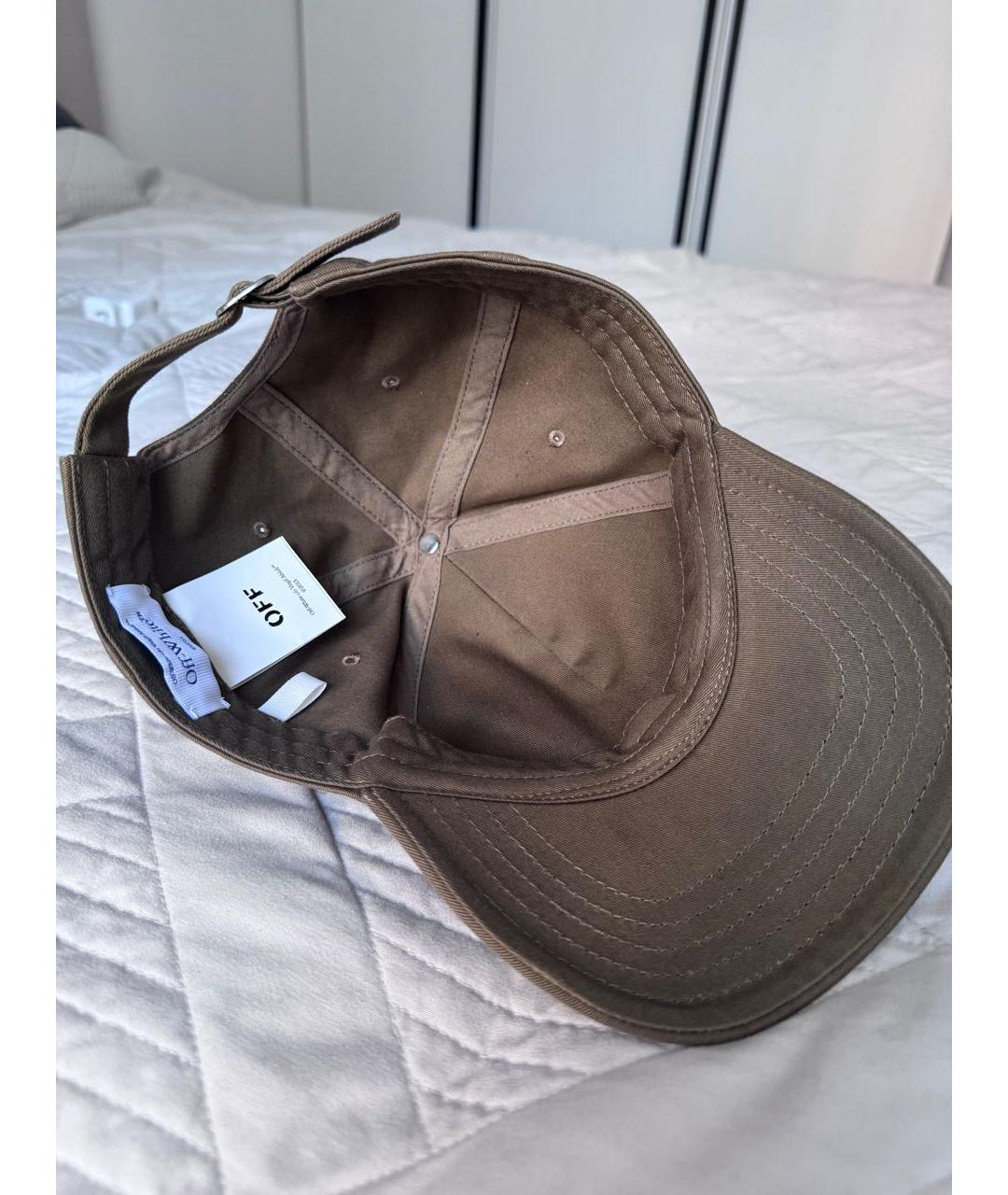 OFF-WHITE Коричневая хлопковая кепка/бейсболка, фото 6